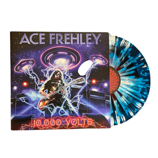Ace Frehley - 10,000 Volts (IEX) Color In Color - Clear with Red, Blue & Silver Splatter Vinyl