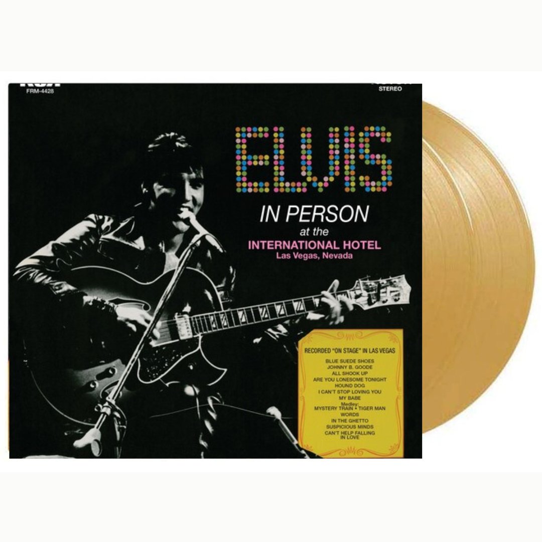 Elvis Presley - In Person At The International Hotel Las Vegas Nevada - Gold, Blue - BeatRelease