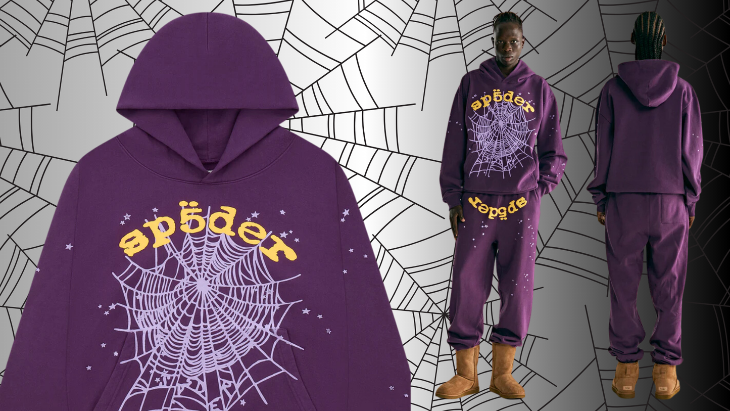 Young Thug - Sp5der Star OG Web V2 Hoodie - Purple