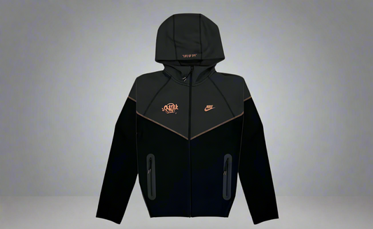 Nike Sportswear Tech Fleece x Central Cee Full Zip Hoodie Black/Metallic Red Bronze