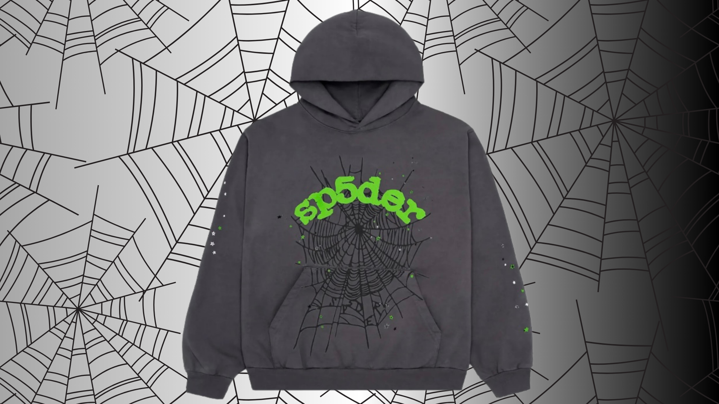 Young Thug - Sp5der Wait Web Hoodie - Slate Grey