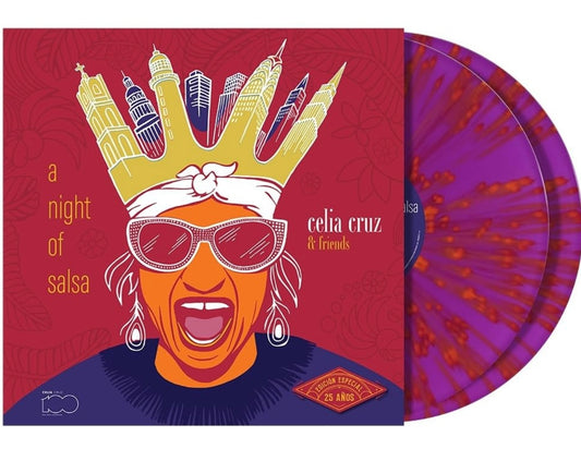 Celia Cruz & Friends - A night of Salsa (25th Anniversary Edition) Colored Vinyl Magenta Splatter