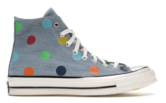 Tyler, The Creator - Converse Chuck Taylor All Star 70 Hi - Golf Wang Denim Polka Dots