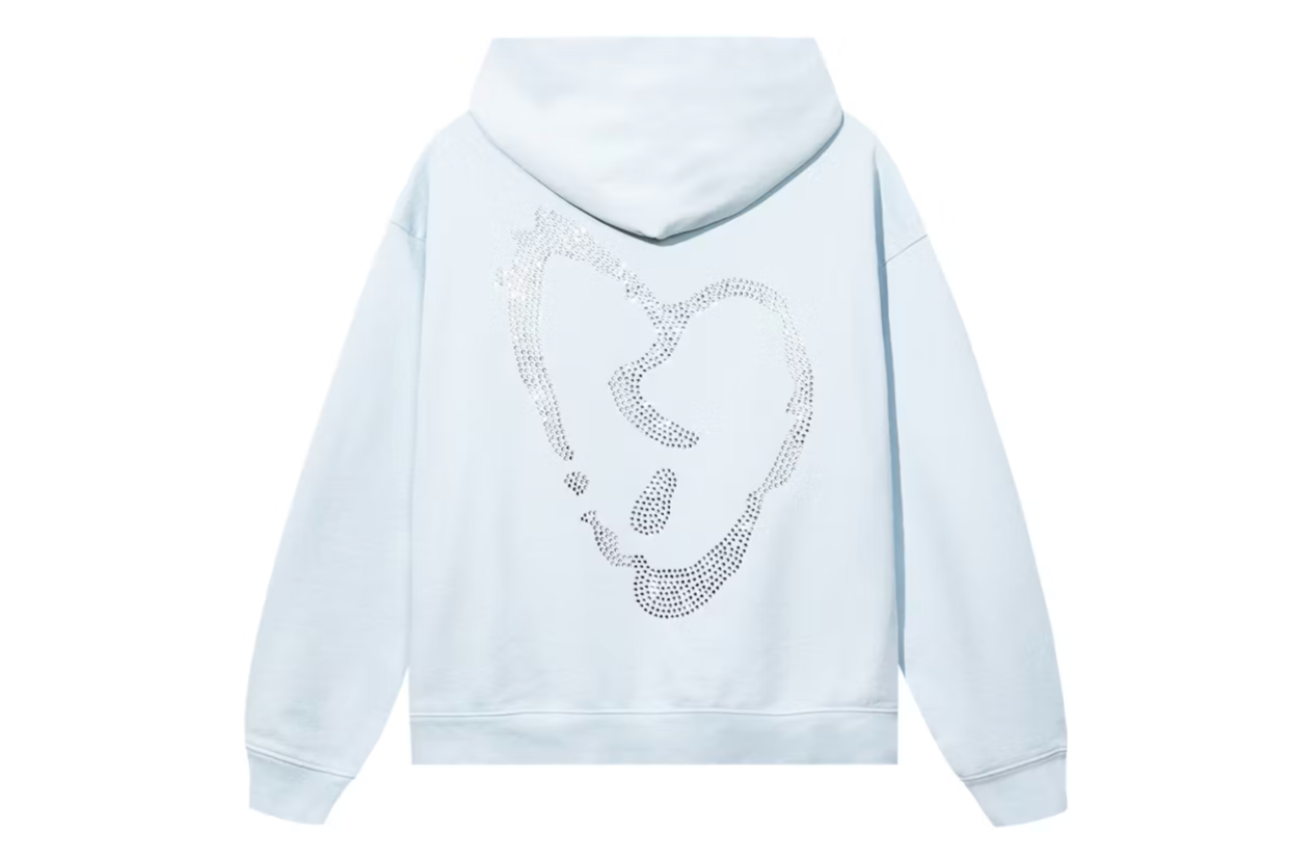 XXXTentacion - Revenge - Heartbreak Bejeweled Hoodie - Baby Blue