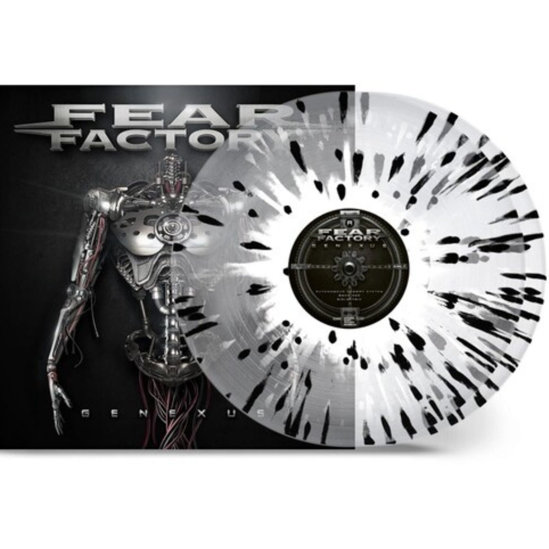 Fear Factory - Genexus - Crystal Clear Black White Splatter