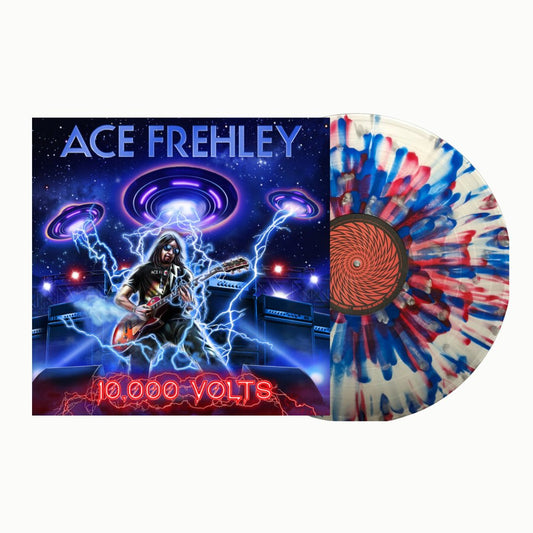 Ace Frehley - 10,000 Volts (Talk Shop Live Version) - Clear with Red, Blue & Silver Splatter Vinyl - BeatRelease