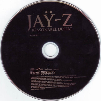 Jay Z - Reasonable Doubt - 1996 / Original Pressing - Used - BeatRelease