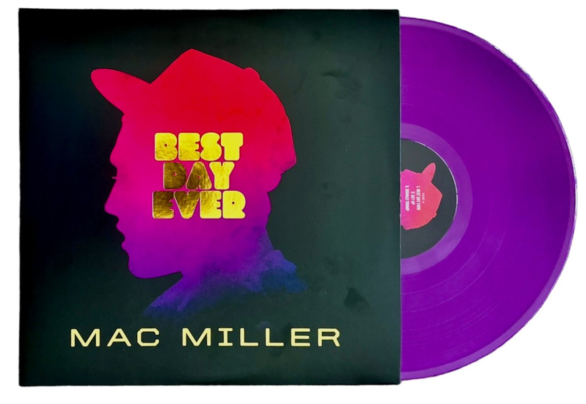 MAC MILLER BEST DAY EVER PURPLE/PINK/RED newest COLOR VINYL LP