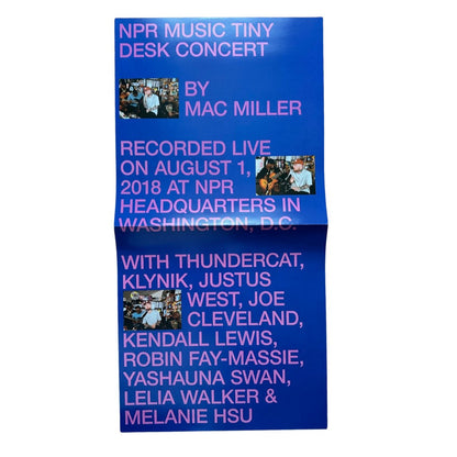 Mac Miller - NPR Music Tiny Desk Concert - Blue Vinyl - BeatRelease