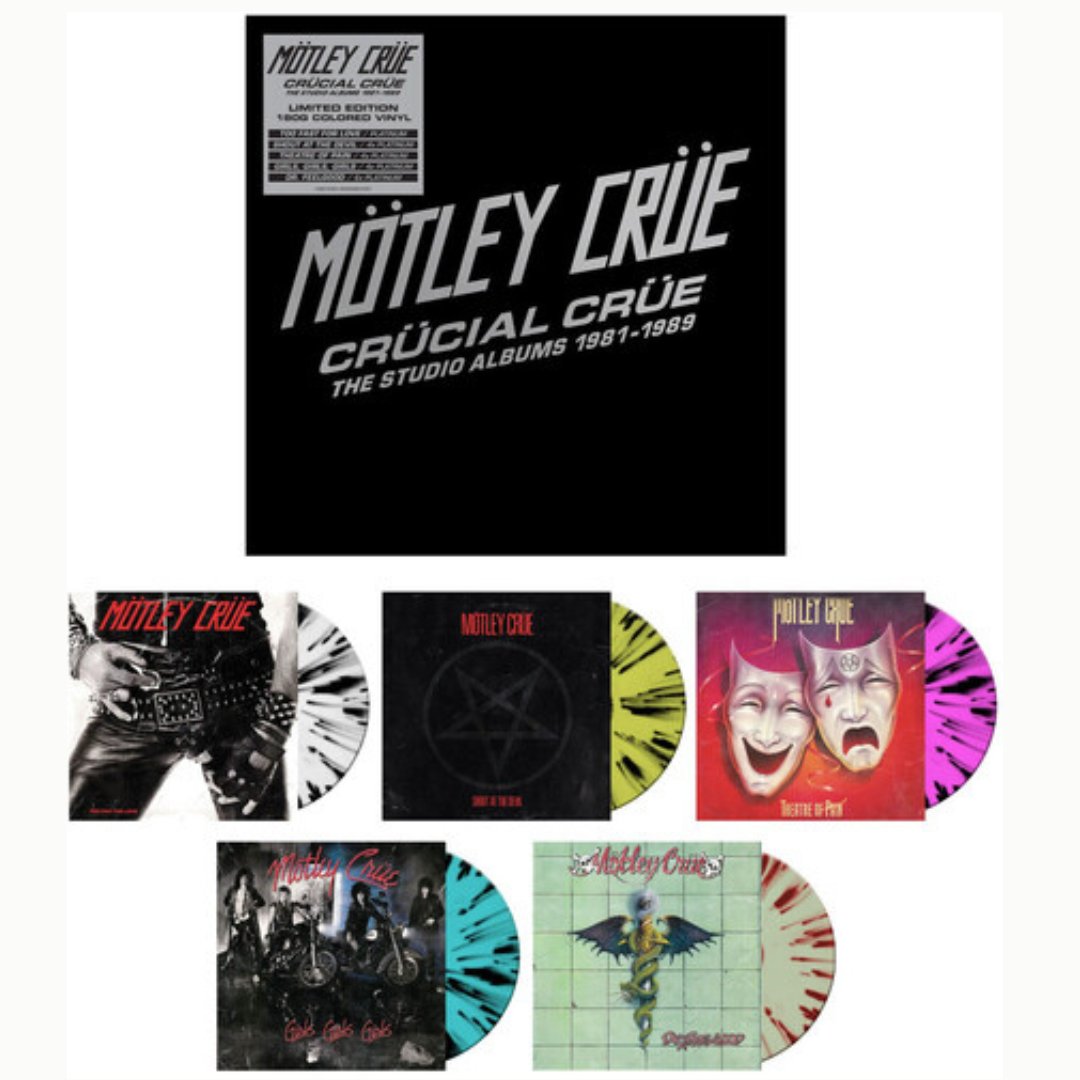 Motley Crue - Crucial Crue: The Studio Albums 1981-1989 - Multi-colored Vinyls (Boxed Set) - BeatRelease