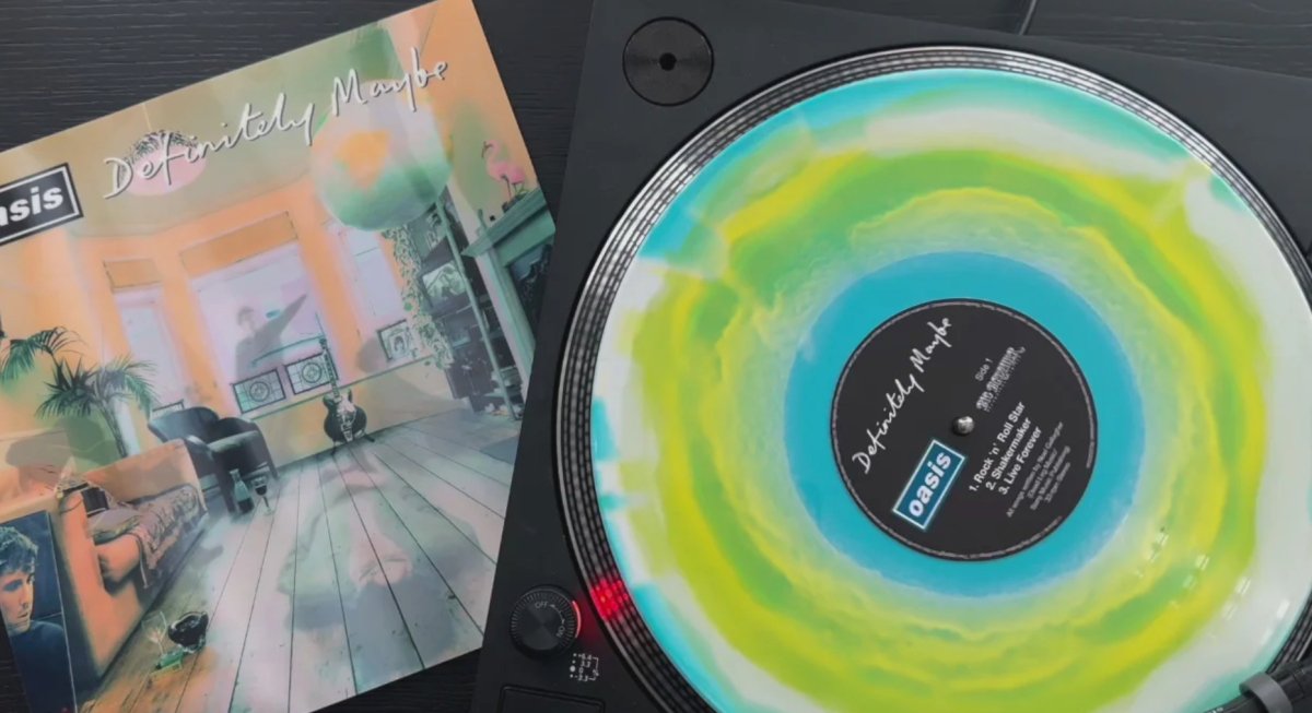 Oasis - Definitely Maybe (30th Anniversary) - Tri-Color Swirl | BeatRelease