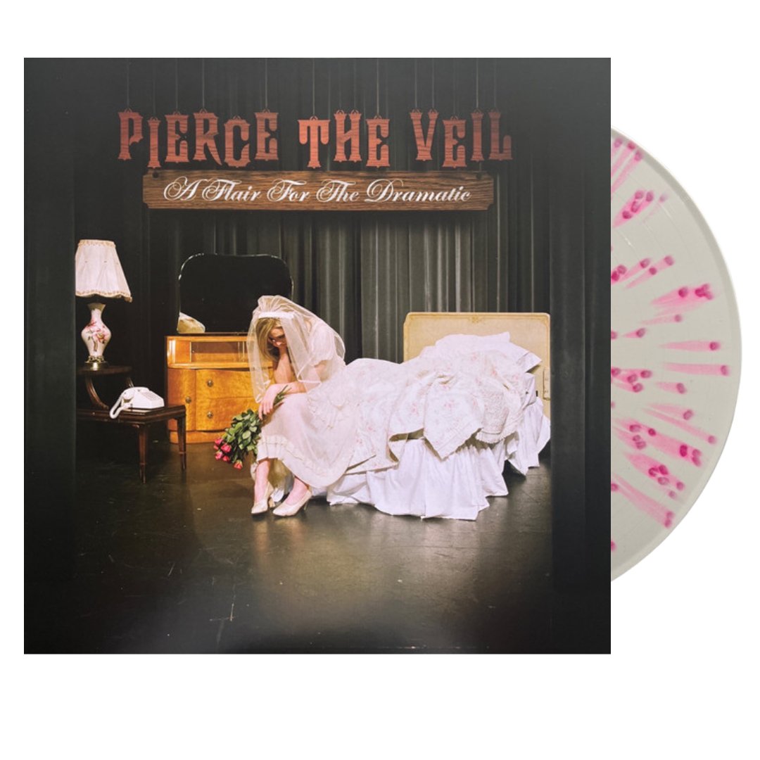 Pierce the Veil - Flair For The Dramatic - White Cream With Pink Splatter - BeatRelease