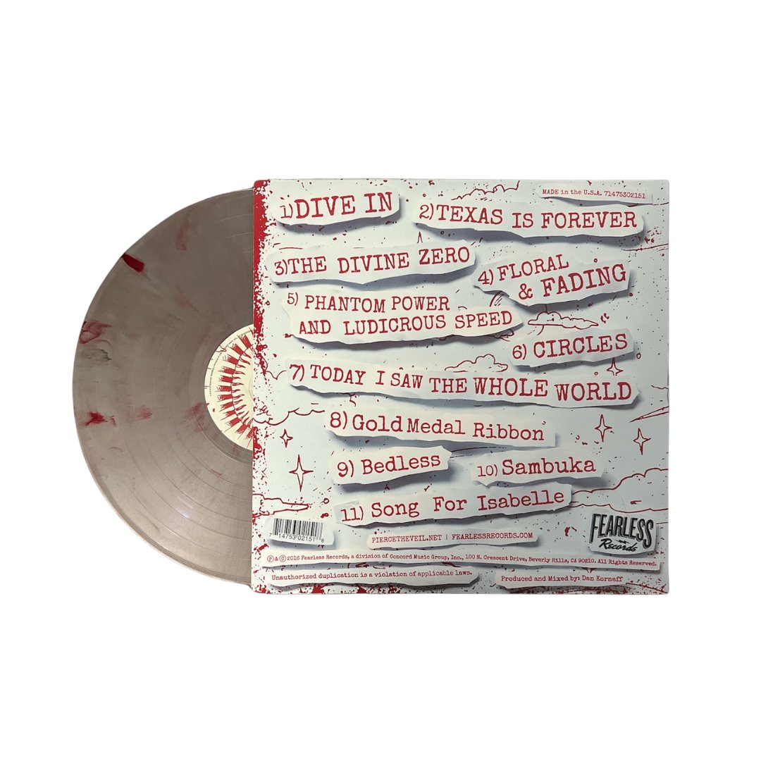 Pierce the Veil - Misadventures - Silver with Red Splatter Vinyl - BeatRelease