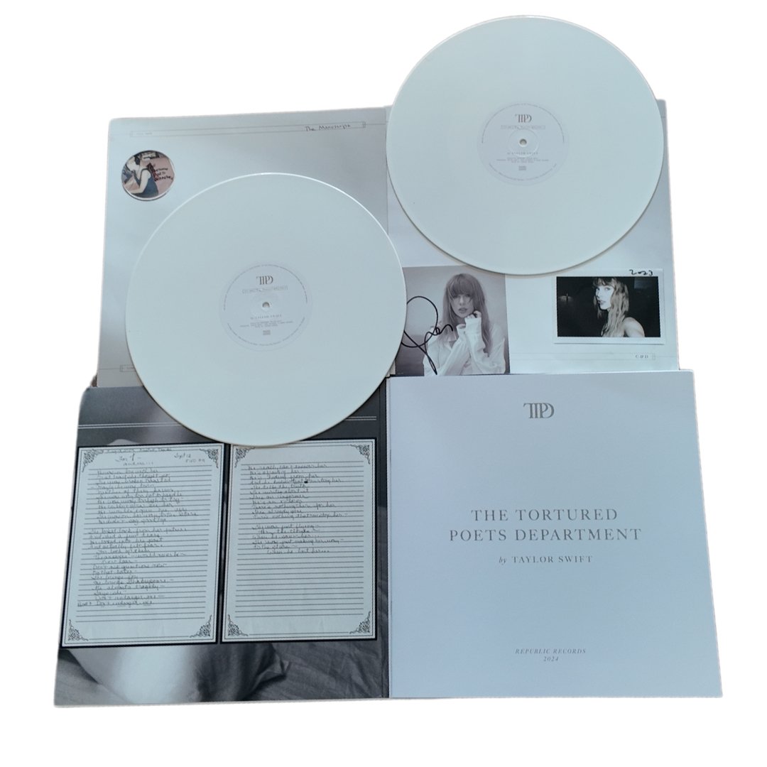 Taylor Swift - The Tortured Poets Department - White (Autographed) Vinyl - BeatRelease