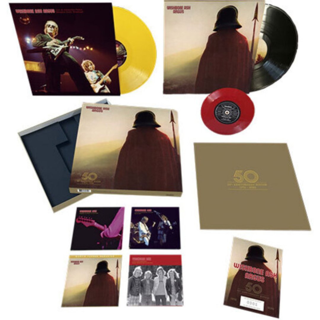 Wishbone Ash - Argus - 50th Anniversary Edition 1972-2022 - Box Set 3CD, 2LP, DVD, 7-inch & 48pg Book - Yellow, Red & Black - BeatRelease